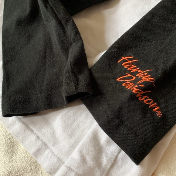 Harley Davidson Raglan Long Sleeve Small Logo Shirt Size Large - Picture 5 of 9
